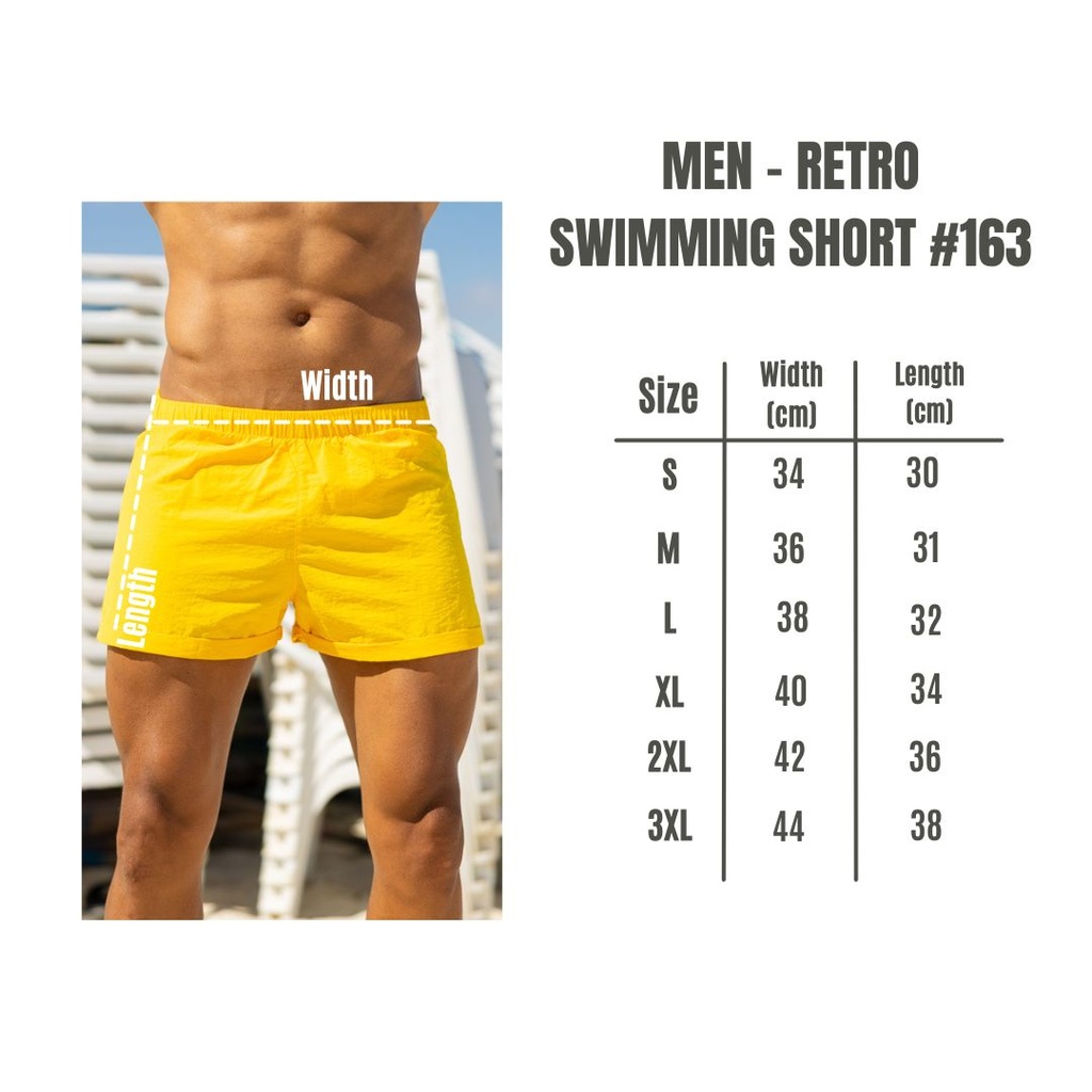 Men - Retro swimming short #163