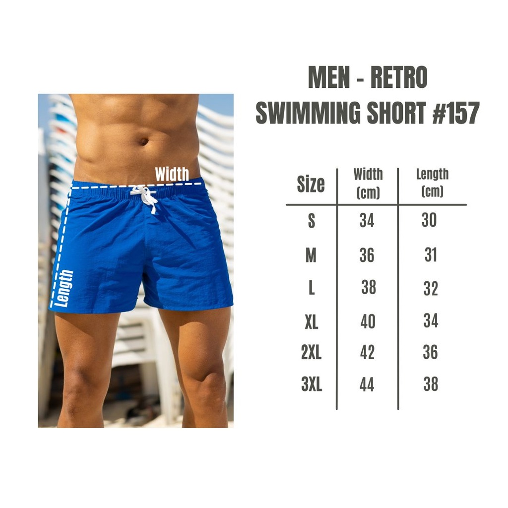 Men - Retro swimming short #157